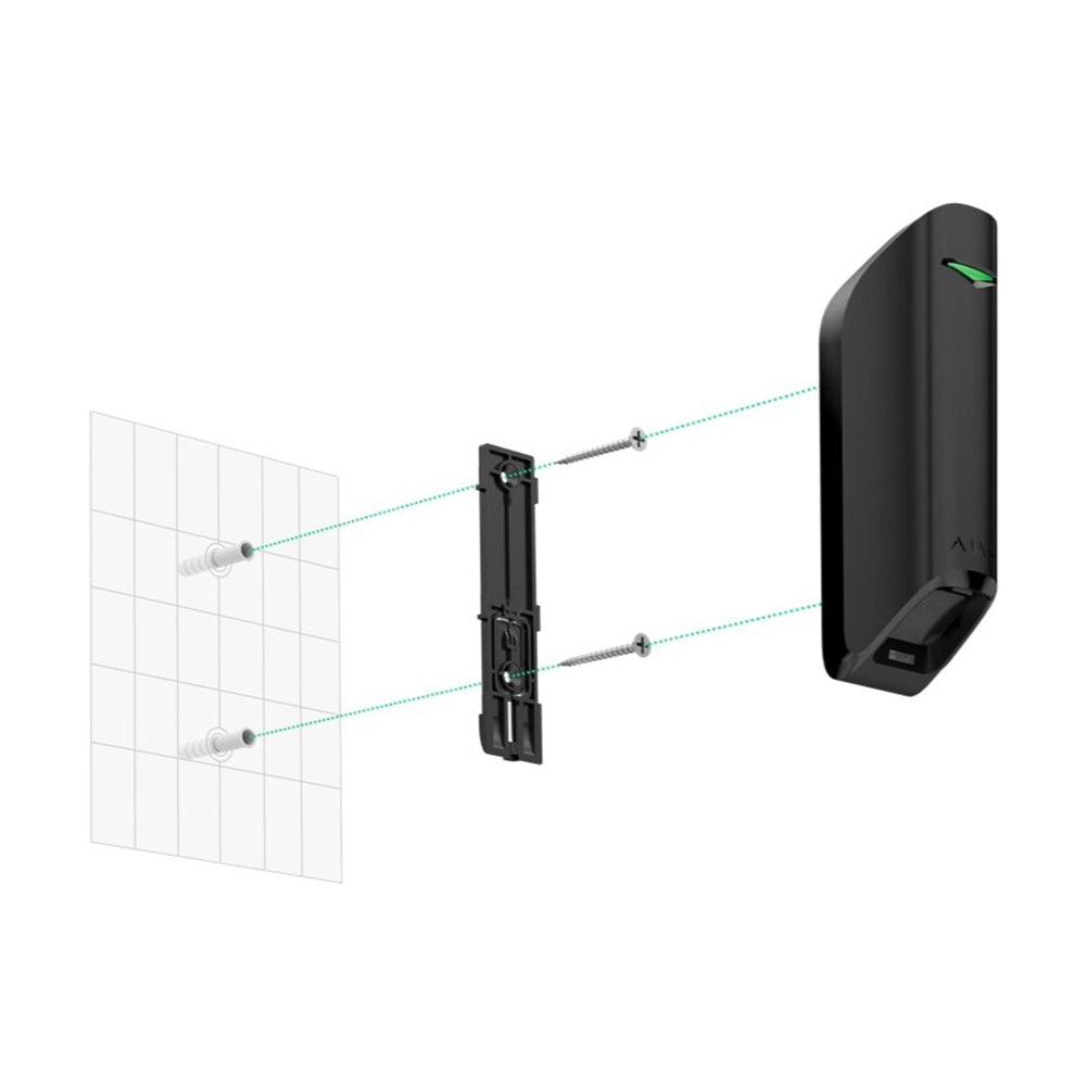 Кріпильна панель SmartBracket для MotionProtect Curtain чорна Ajax Black (SmartBracket)