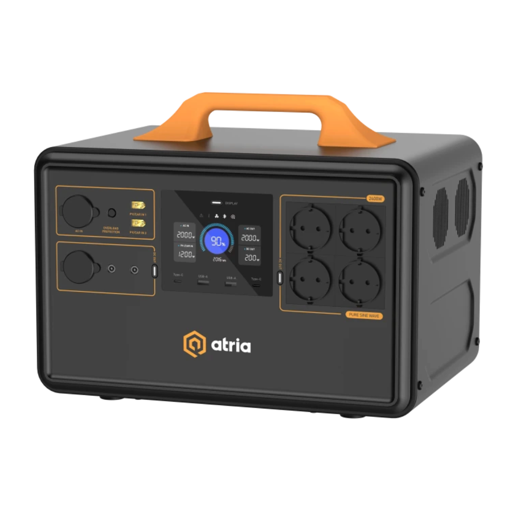 Зарядна станція Atria S2200 Pro 2400W/2248Wh LiFePO4 Black