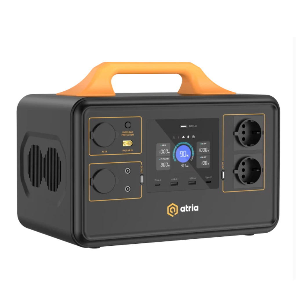 Зарядна станція Atria S1000 Pro 1200W/1036Wh LiFePO4 Black