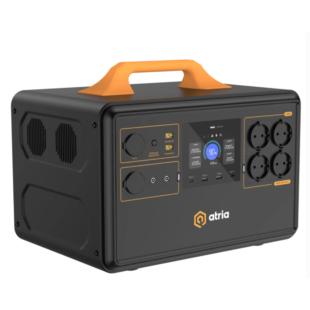Зарядна станція Atria S2200 Pro 2400W/2248Wh LiFePO4 Black