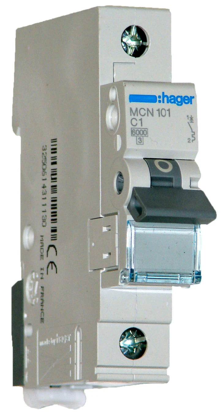 Автоматичний вимикач Hager MCN101 (1п, 6kA, C, 1A, 1м)