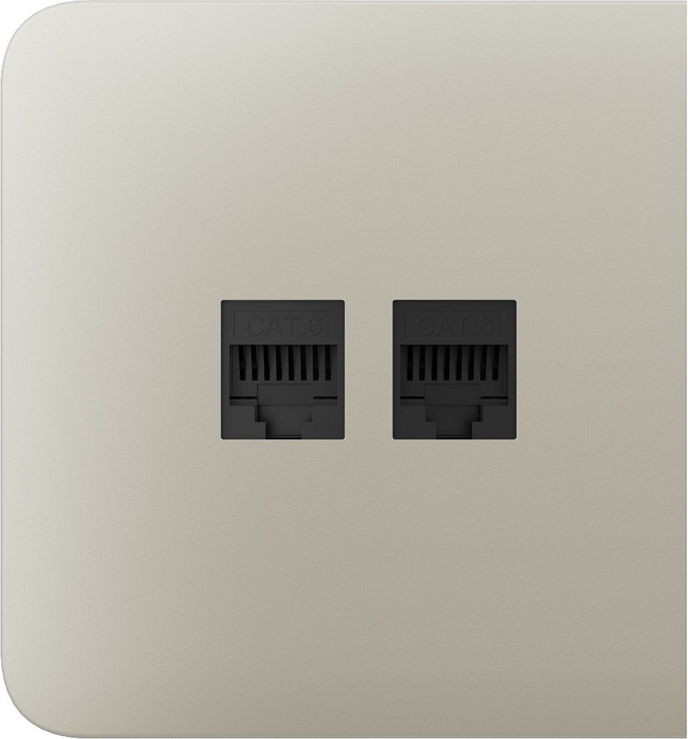 Бічна панель для вбудованої інтернет-розетки Ajax SideCover (LAN) Ivory (126213.319.IV)