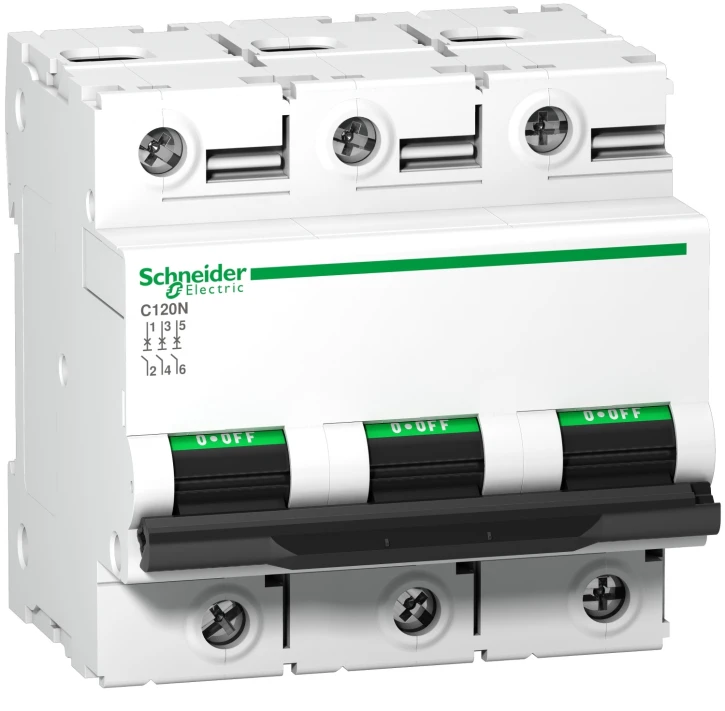Автоматичний вимикач Schneider Electric Acti9 C120N (3P, 80A, C, 10kA) (A9N18365)