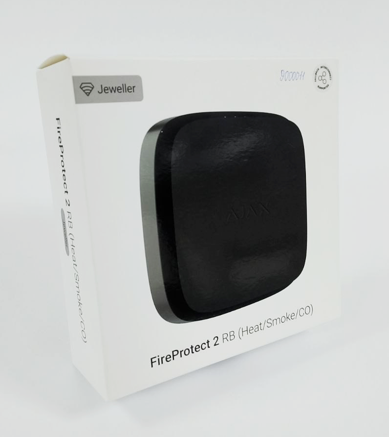(Уцінка) Бездротовий датчик диму, температури та чадного газу Ajax FireProtect 2 RB (Heat/Smoke/CO) (8EU) Black