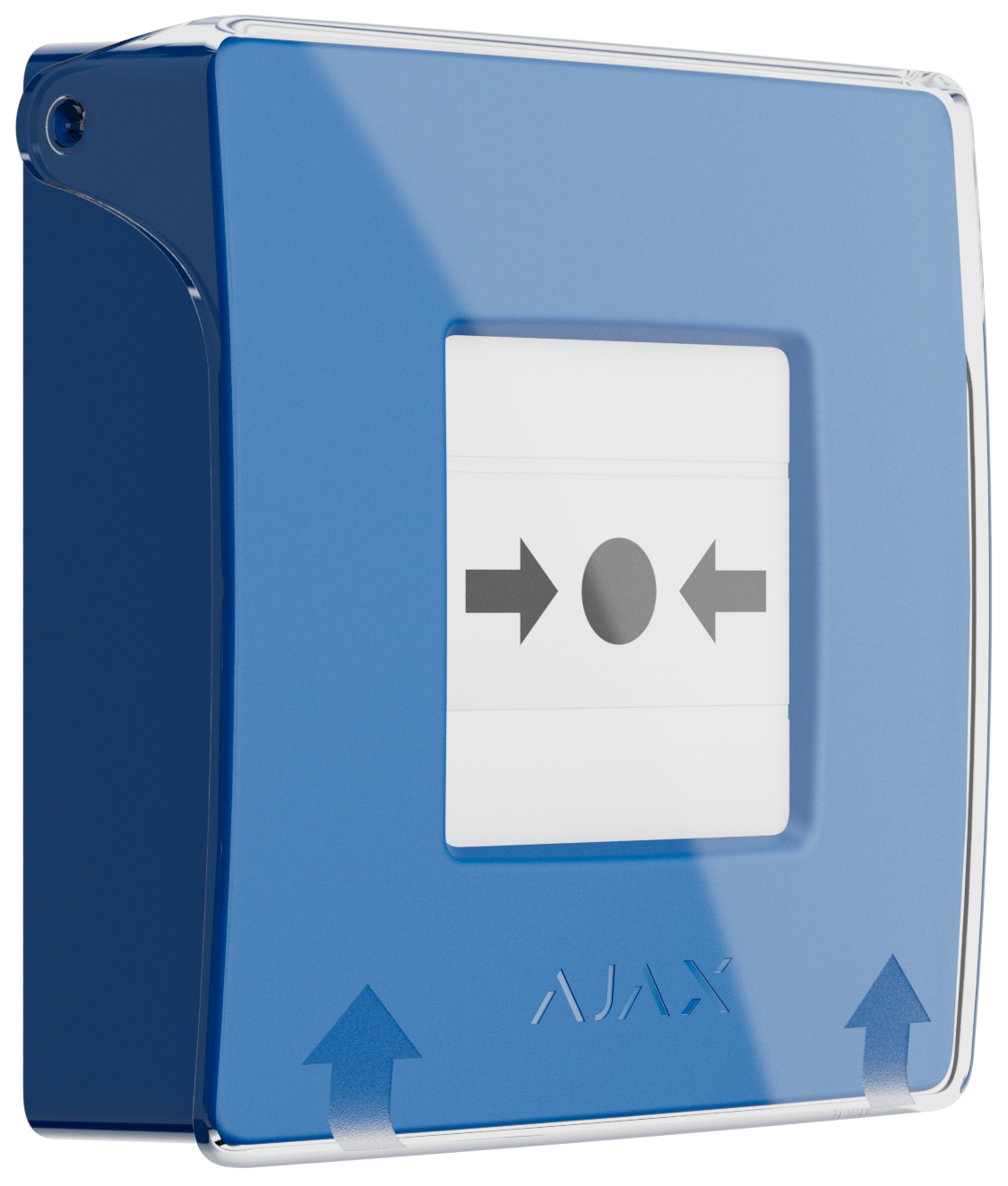 Бездротова програмована кнопка з механізмом скидання Ajax ManualCallPoint Jeweller Blue