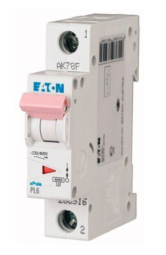 Автоматичний вимикач Eaton PL6-C6/1 (1п, 6А, C)