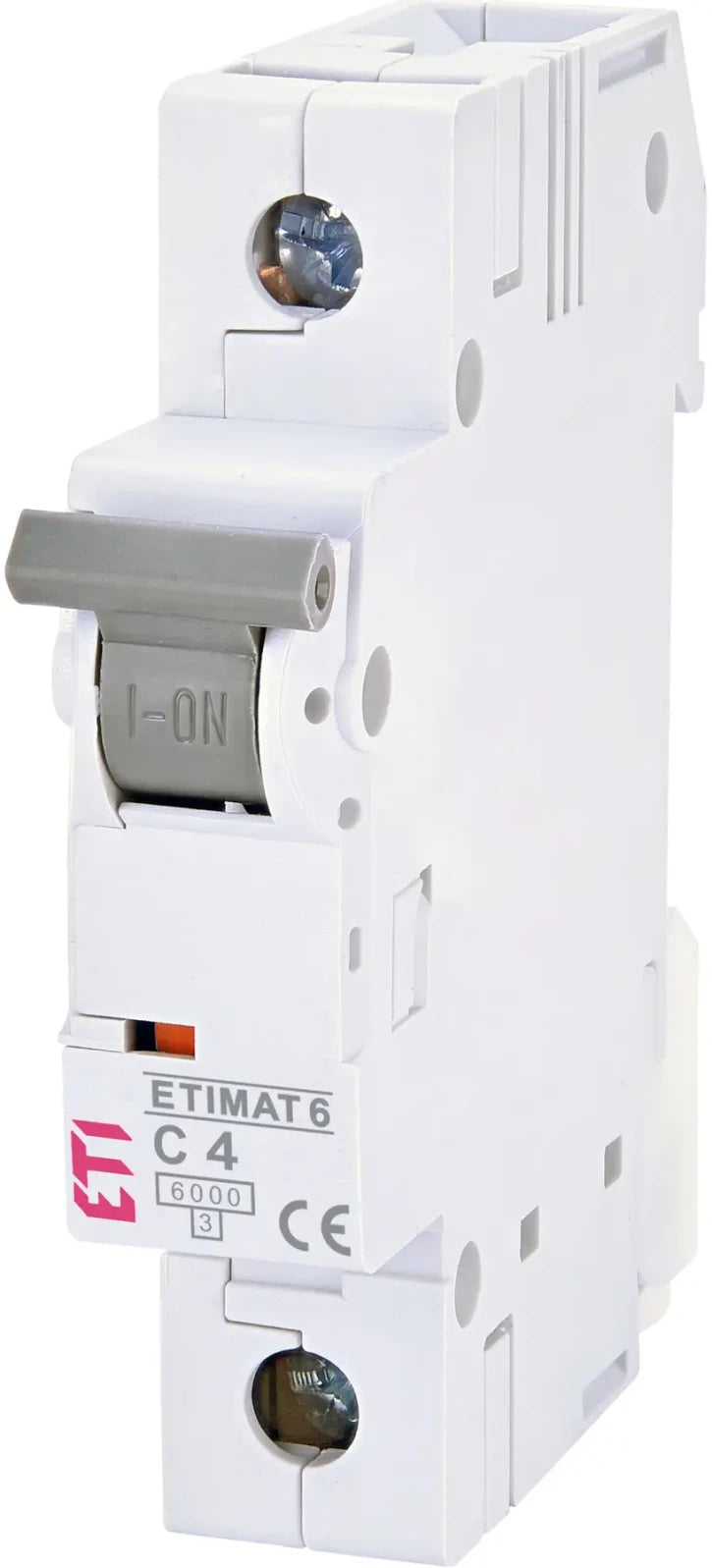 Автоматичний вимикач ETI ETIMAT 6 1p C 4A (6kA) White (2141510)