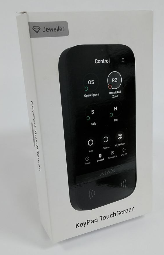 (Уцінка) Бездротова клавіатура з сенсорним екраном Ajax KeyPad TouchScreen Black