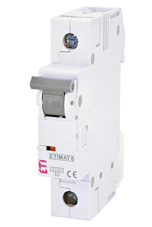 Автоматичний вимикач ETI ETIMAT 6 (1p, C, 6А, 6 kA) (2141512)