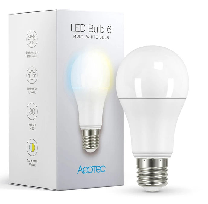 Світлодіодна лампа Aeotec AEOTEC LED Bulb 6 Multi-White (E27) (AEOEZWA001)