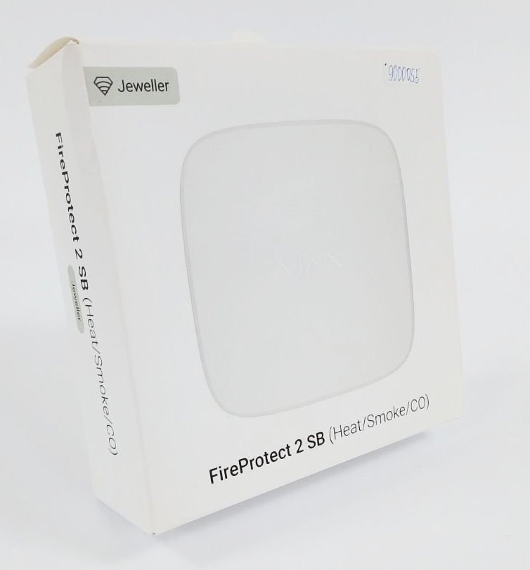 (Уцінка) Бездротовий датчик диму, температури та чадного газу Ajax FireProtect 2 SB (Heat/Smoke/CO) (8EU) White