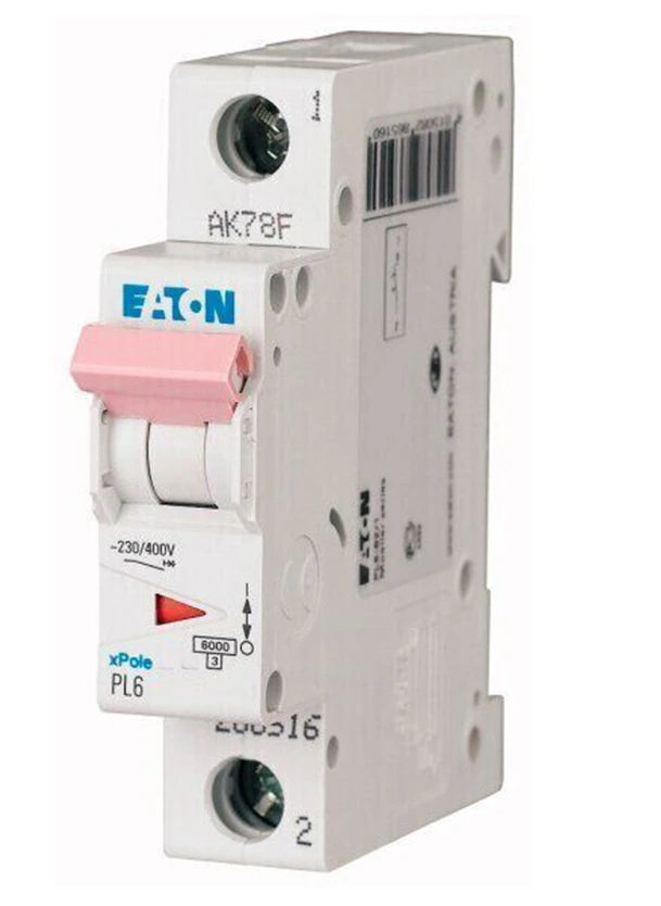 Автоматичний вимикач Eaton PL6-С16/1 (1п, 16А, C, 6кА)