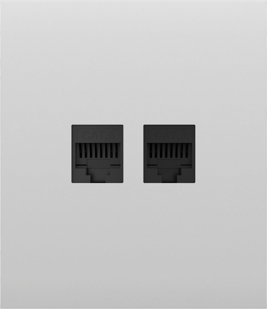 Передня панель для вбудованої інтернет-розетки Ajax CenterCover (LAN) White (126195.318.WH)