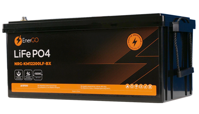 Акумулятор EnerGo LiFePO4 12V 200Ah (NRG-KM12200LF-BX)
