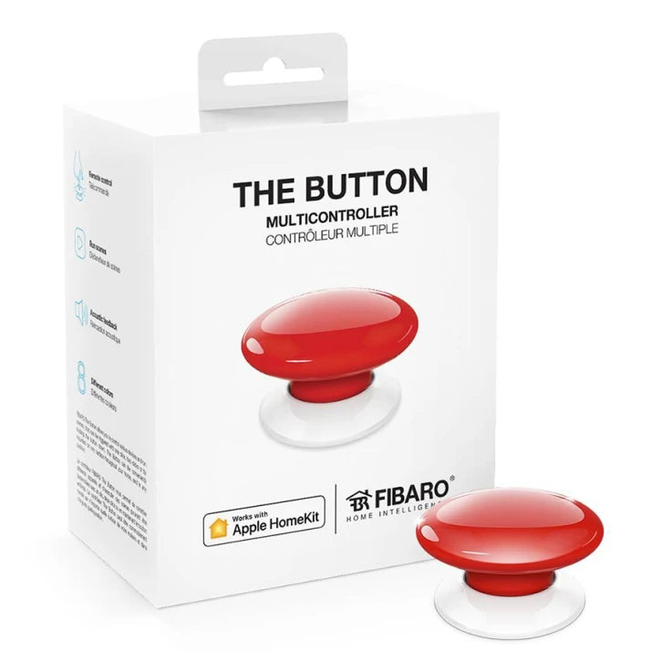 Кнопка керування FIBARO The Button Apple HomeKit, red (червоний) - FGBHPB-101-3 Fibaro 12290