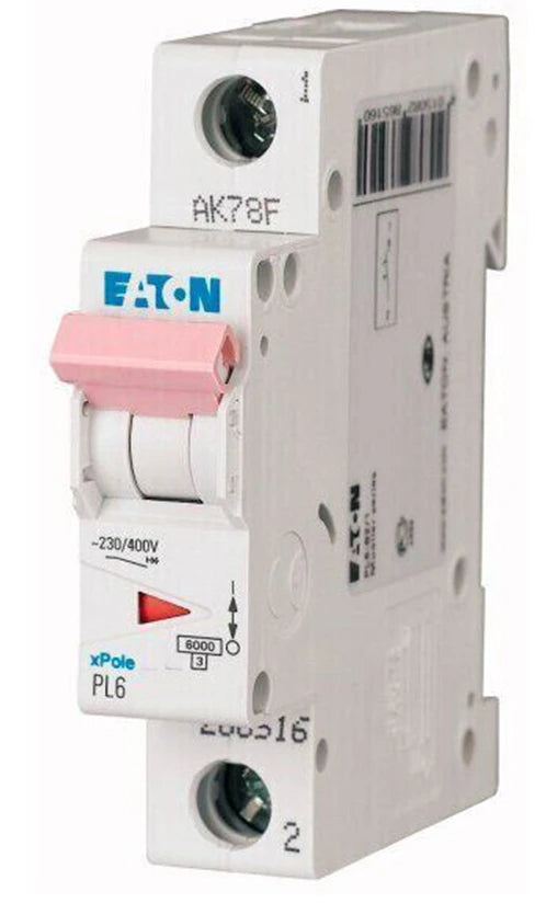 Автоматичний вимикач Eaton PL6-C25/1 (1п, 25А, C, 6кА)