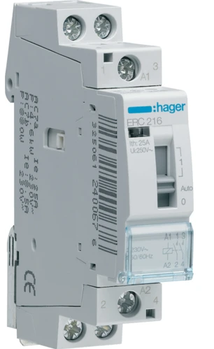 Реле проміжне Hager ERC216 (16A, 2НВ, 230В) White