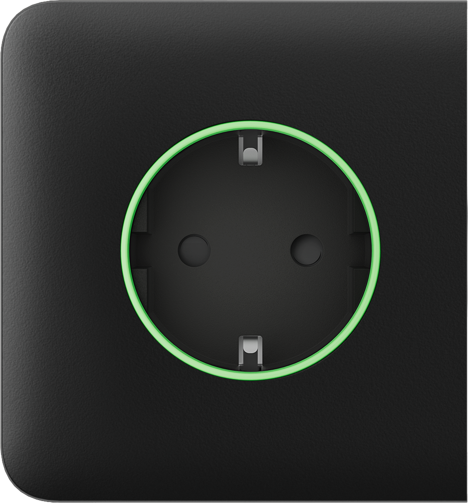 Бічна панель для вбудованої розетки Ajax SideCover (smart) Black