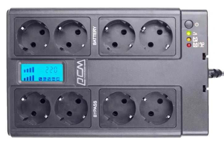 ДБЖ Powercom 850VA/510W резервний 4+4 Schuko (CUB-850N LCD)