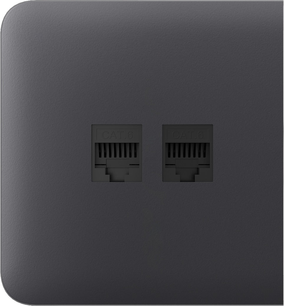 Бічна панель для вбудованої інтернет-розетки Ajax SideCover (LAN) Graphite (126215.319.GP)