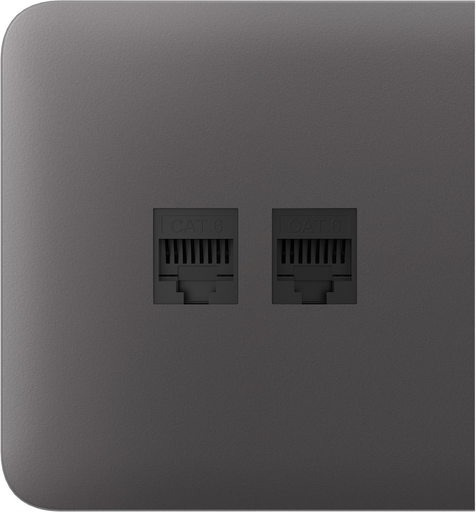 Бічна панель для вбудованої інтернет-розетки Ajax SideCover (LAN) Grey (126214.319.GR)