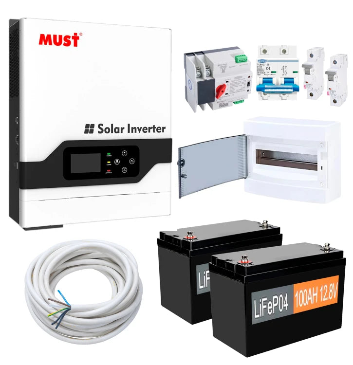 Комплект резервного живлення Must Рower PV18-1512VPM 1500W (АКБ 2 х LiFePO4 1280Wh)