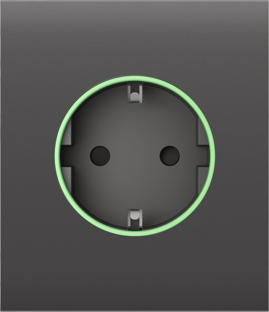 Центральна панель для вбудованої розетки Ajax СenterCover (smart) Gray