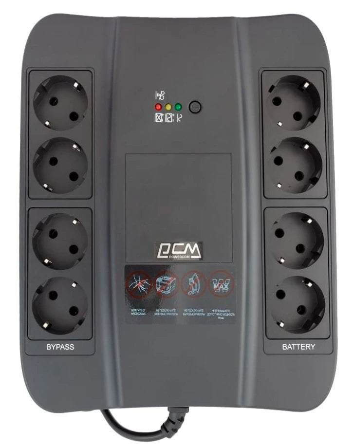 ДБЖ Powercom 850VA/510W line-interactive USB 4+4 SCHUKO (SPD.850U.USB)