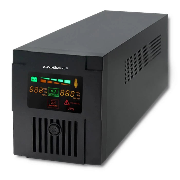 ДБЖ Qoltec 1200VA (720W) LCD, USB (000030583)