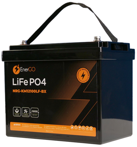 Акумулятор EnerGo LiFePO4 12V 100Ah (NRG-KM12100LF-BX)