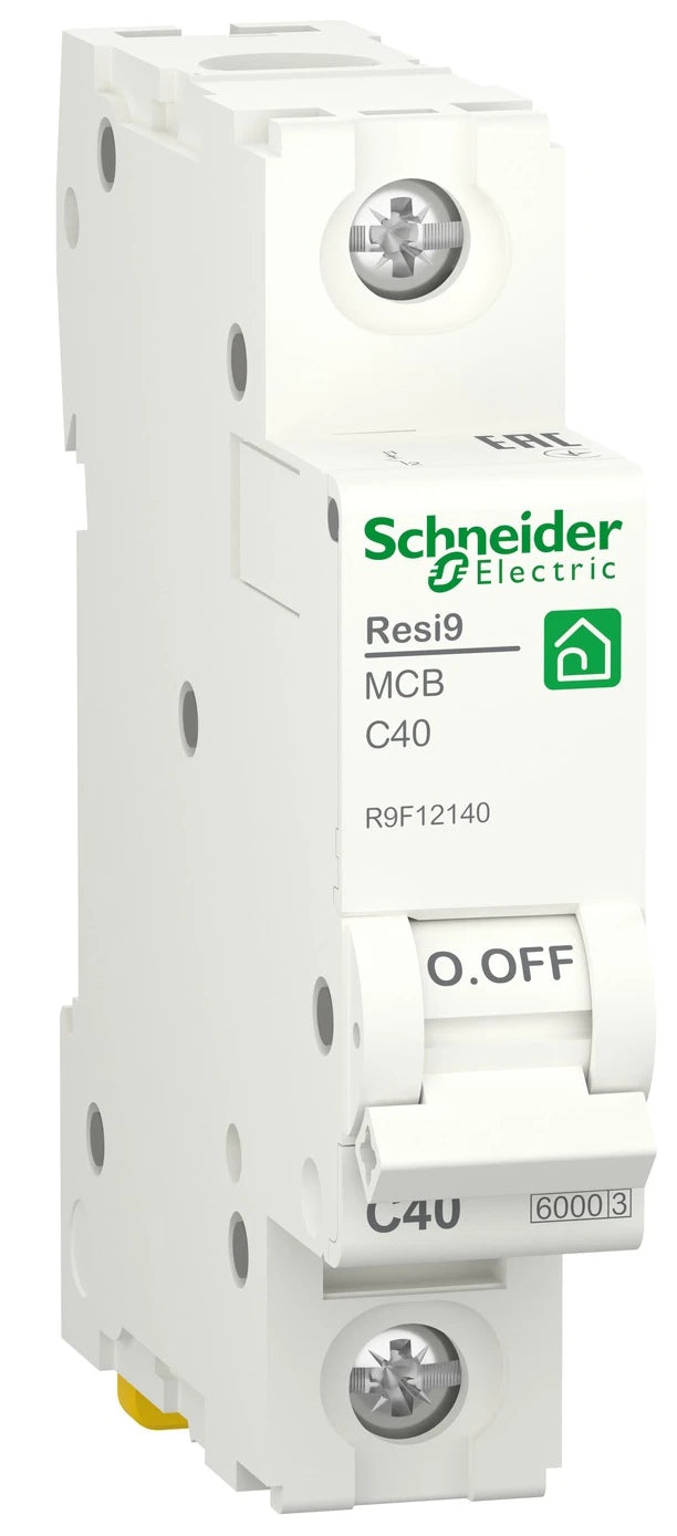 Автоматичний вимикач Schneider Electric RESI9 (1P, 40A, C, 6кА) (R9F12140)