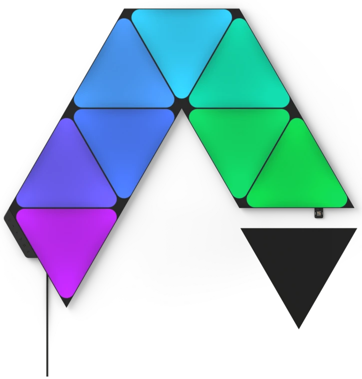 Розумна система освітлення Nanoleaf Shapes Ultra Black Triangles Starter Kit, Apple Homekit - 9 шт. (NL47-0102TW-9PK)