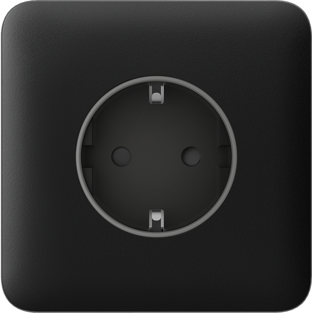 Передня панель для вбудованої розетки Ajax SoloCover (basic) Black
