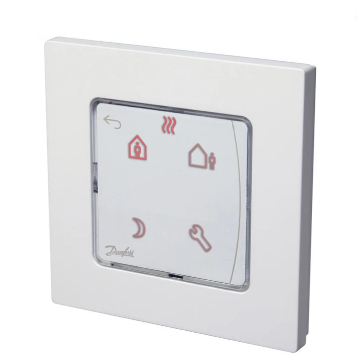 Терморегулятор Danfoss Icon Programm, електронний, сенсорний, програмований, 230V, On-wall, білий, 088U1025 Danfoss 14322-1