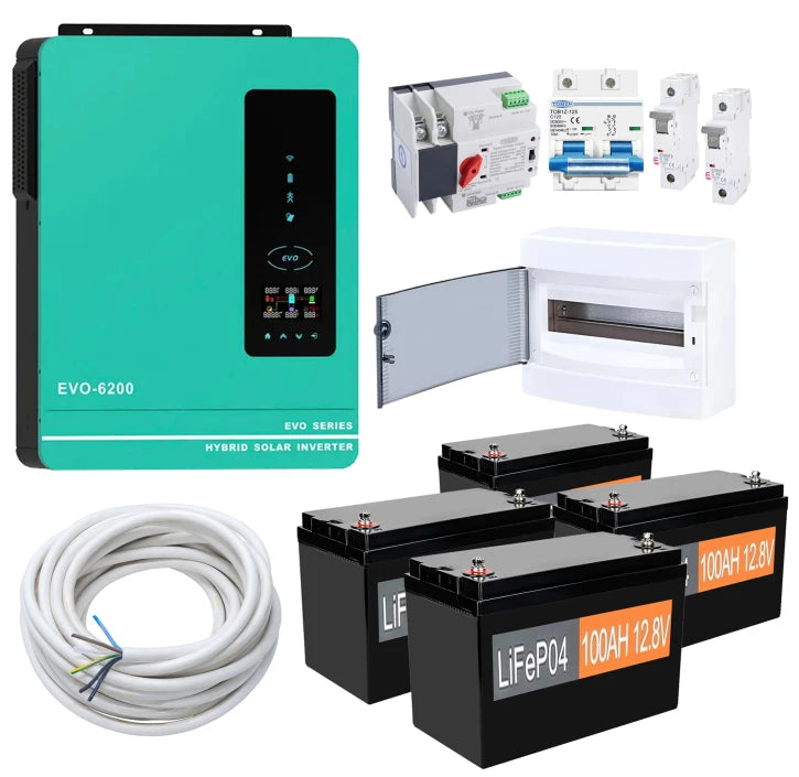 Комплект резервного живлення Anern AN-SCI-EVO6200 6200W (АКБ 4 х LiFePO4 1280Wh)