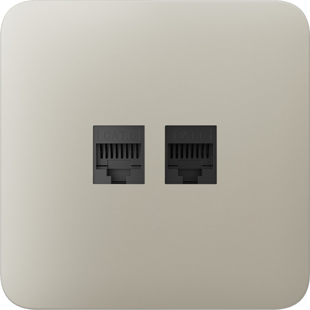 Передня панель для вбудованої інтернет-розетки Ajax SoloCover (LAN) Ivory (126189.317.IV)