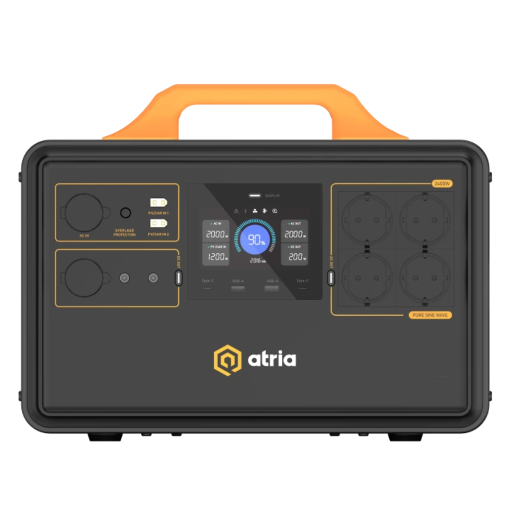Зарядна станція Atria S2200 Pro 2400W/2248Wh LiFePO4 Black