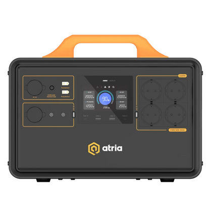 Зарядна станція Atria S2200 Pro 2400W/2248Wh LiFePO4 Black