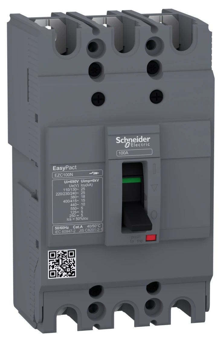 Автоматичний вимикач Schneider Electric EASYPACT EZC100N (3P, 80A, 15kA) (EZC100N3080)