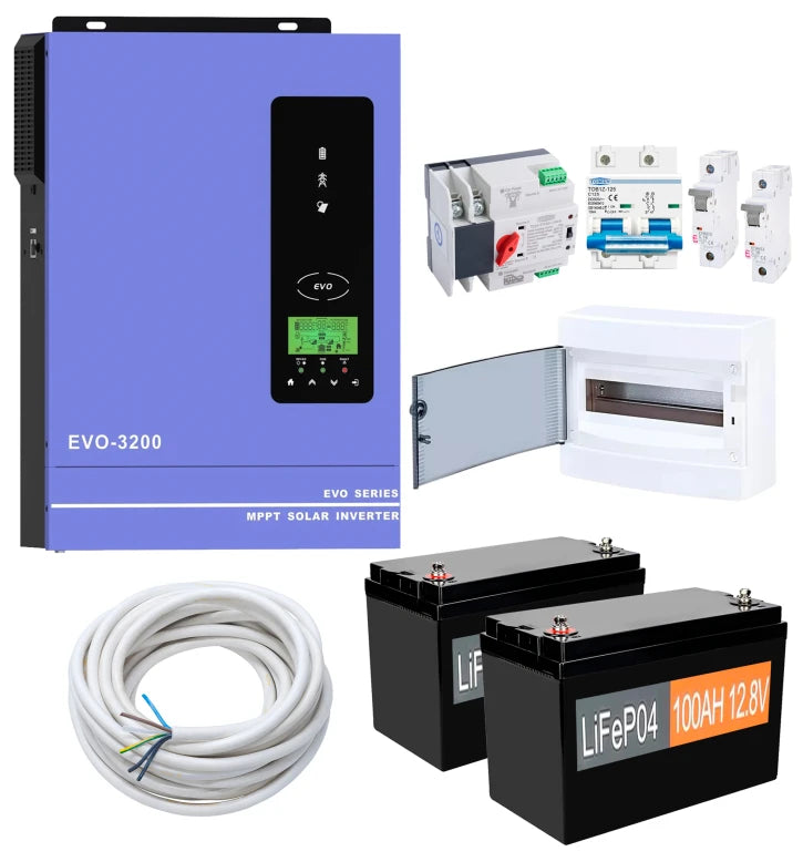 Комплект резервного живлення Anern AN-SCI-EVO3200 3000W (АКБ 2 х LiFePO4 1280Wh)