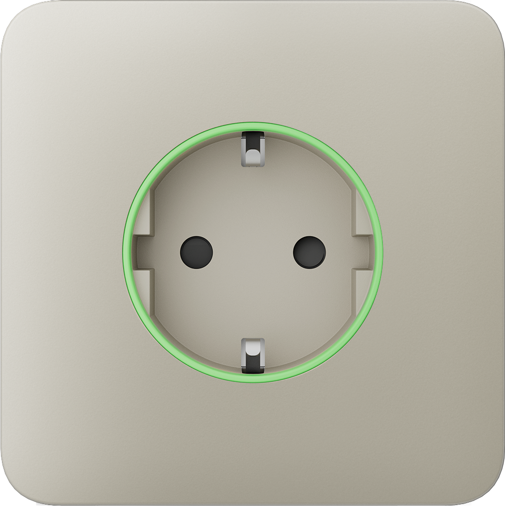 Передня панель для вбудованої розетки Ajax SoloCover (smart) Ivory