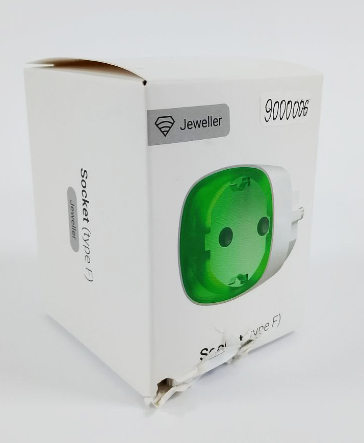 (Уцінка) Радіокерована розумна розетка з лічильником енергоспоживання Ajax Socket White