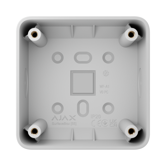 Коробка для зовнішнього монтажу Ajax SurfaceBox для пристрою LightSwitch чи Outlet White (107589.293.WH)