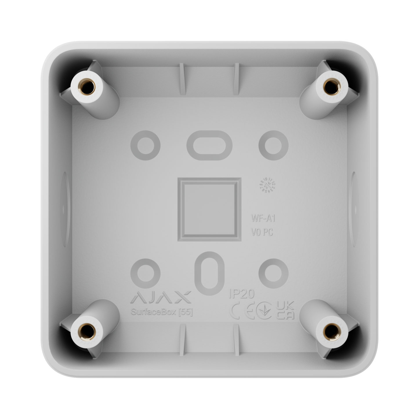 Коробка для зовнішнього монтажу Ajax SurfaceBox для пристрою LightSwitch чи Outlet White (107589.293.WH)