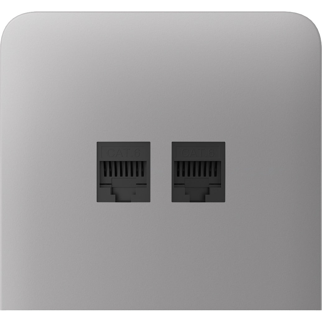 Бічна панель для вбудованої інтернет-розетки Ajax SideCover (LAN) vertical Fog (126224.319.FG)