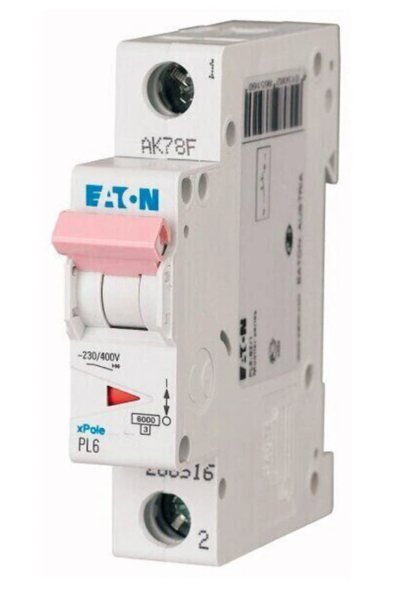 Автоматичний вимикач Eaton PL6-C20/1 (1п, 20А, C, 6кА)