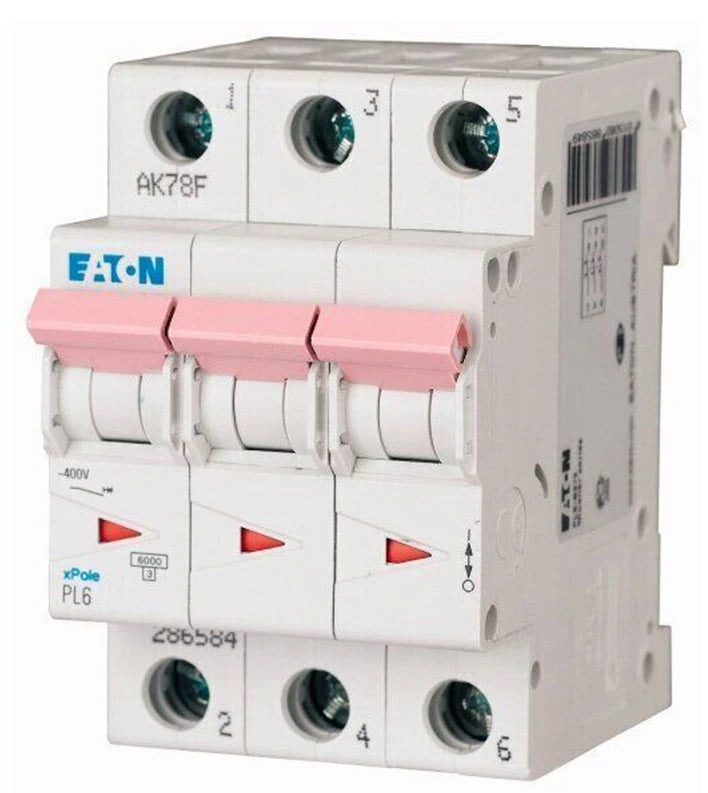 Автоматичний вимикач Eaton PL6-C32/3 (3п, 32А, C, 6кА)