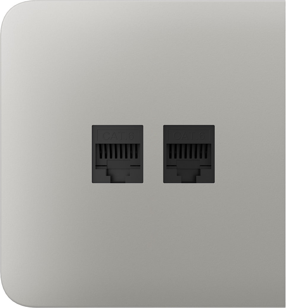 Бічна панель для вбудованої інтернет-розетки Ajax SideCover (LAN) Oyster (126217.319.OY)