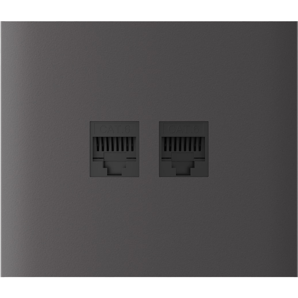 Центральна панель для вбудованої інтернет-розетки Ajax CenterCover (LAN) vertical Grey (126206.318.GR)