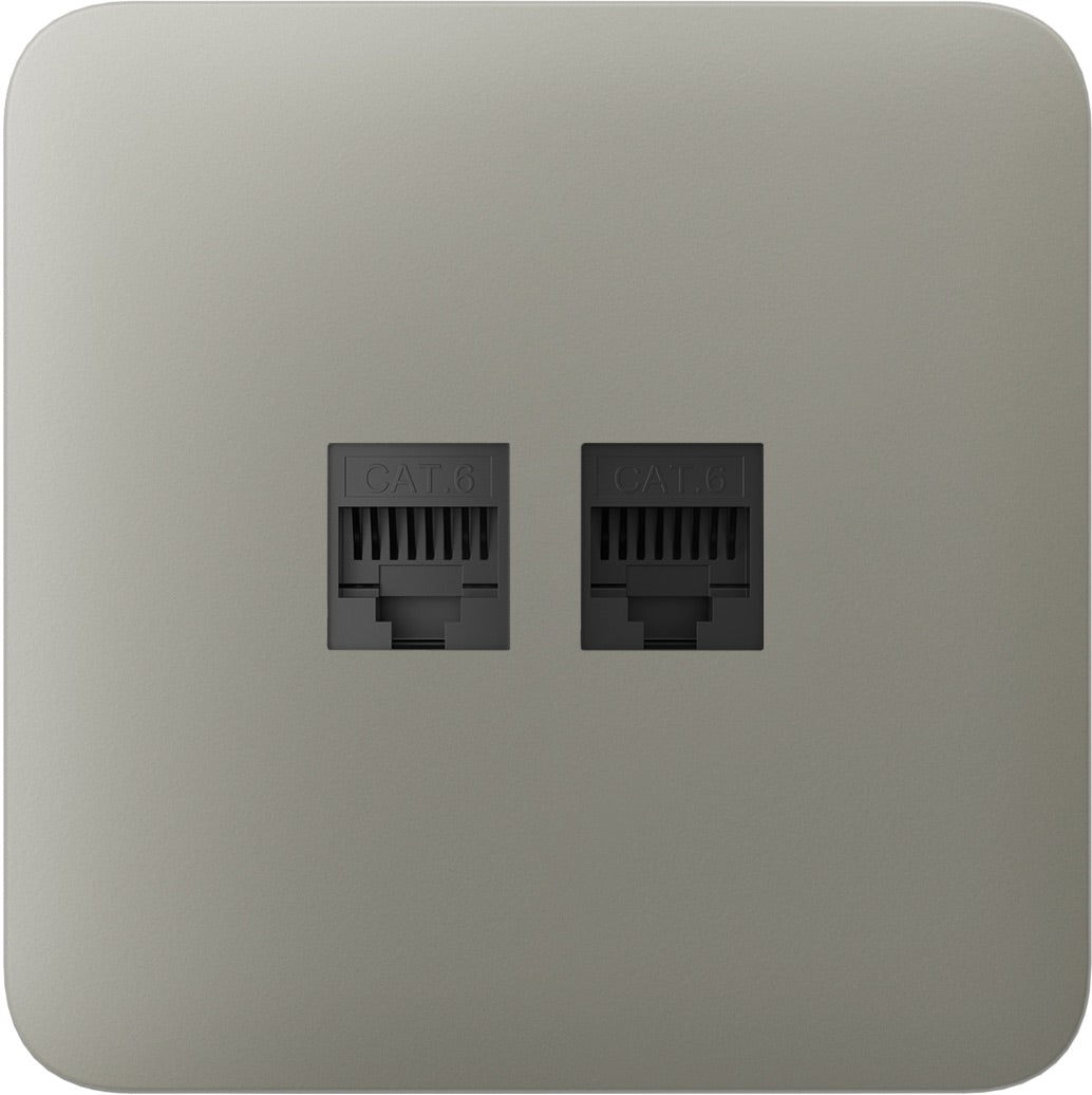 Передня панель для вбудованої інтернет-розетки Ajax SoloCover (LAN) Olive (126194.317.OL)